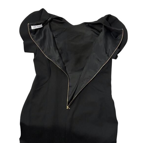 NWT The Fold Cocktail Dress - Black Short Sleeves - Midi Sheath - Size 12 - Picture 12 of 12
